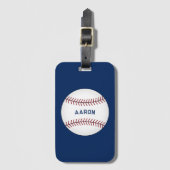 Persoonlijke Baseball Bagage Label Cadeau (Voorkant (verticaal))