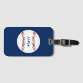 Persoonlijke Baseball Bagage Label Cadeau (Voorkant (horizontaal))