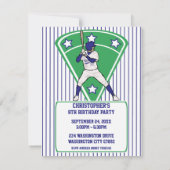 Persoonlijke Baseball Batter Star Blue Kaart (Achterkant)