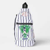 Persoonlijke Baseball Batter Star blue Sling Bag (Voorkant)