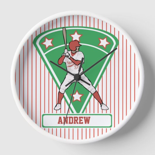 Persoonlijke Baseball Batter Star Red (Voorkant)