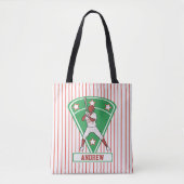Persoonlijke Baseball Batter Star Red Tote Bag (Voorkant)