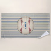 Persoonlijke Baseball Beach Towel Strandlaken (Voorkant)