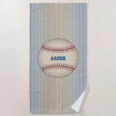 Persoonlijke Baseball Beach Towel Strandlaken (Voorkant)