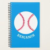 Persoonlijke Baseball Blue Kinder Sport Planner (Voorkant)