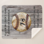 Persoonlijke Baseball-cadeaus voor spelers en tour Sherpa Deken (Voorkant (horizontaal))