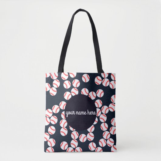 Persoonlijke Baseball Canvas tas (Voorkant)