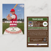Persoonlijke Baseball Card (Gepersonaliseerd batte Visitekaartje (Voorkant / Achterkant)
