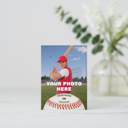 Persoonlijke Baseball Card (Gepersonaliseerd batte Visitekaartje (Staand voorkant)