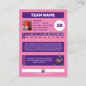 Persoonlijke Baseball Card (Gepersonaliseerd batte Visitekaartje (Achterkant)