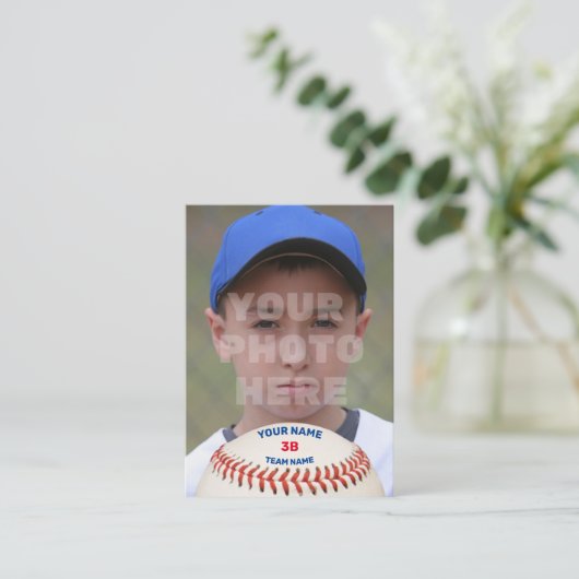 Persoonlijke Baseball Card (Gepersonaliseerd batte Visitekaartje (Staand voorkant)