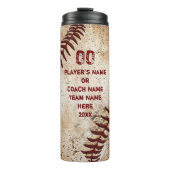Persoonlijke Baseball Coach Gift Ideas, Baseball Thermosbeker (Voorkant)
