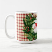 Persoonlijke Baseball Dad met Kerstmuts Koffiemok (Links)