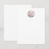 Persoonlijke Baseball-flatbriefkaart Notitiekaartje (Voorkant / Achterkant)