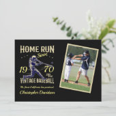 Persoonlijke Baseball Foto: Birthday Kaart (Staand voorkant)