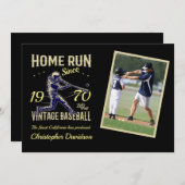 Persoonlijke Baseball Foto: Birthday Kaart (Voorkant / Achterkant)