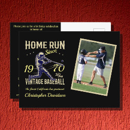 Persoonlijke Baseball Foto: Birthday Uitnodiging Briefkaart