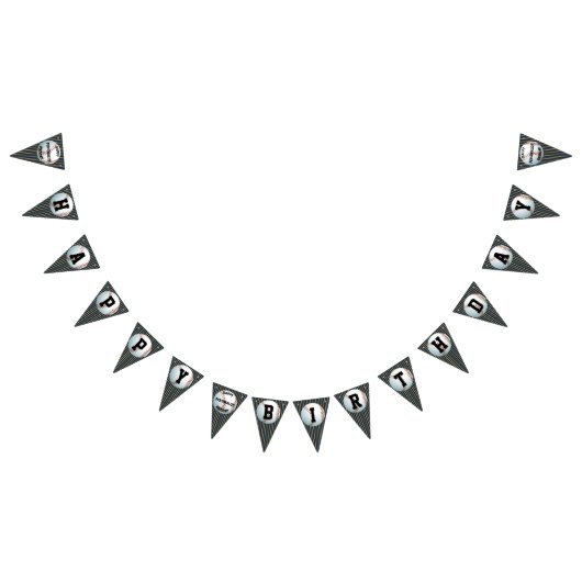 Persoonlijke Baseball Happy Birthday Vlaggetjes (Alle)