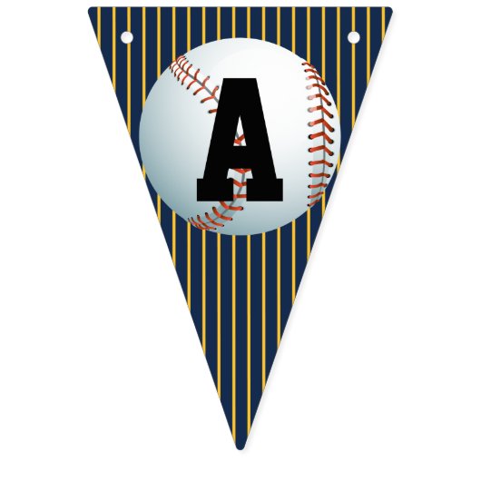 Persoonlijke Baseball Happy Birthday Vlaggetjes (Derde vlag)