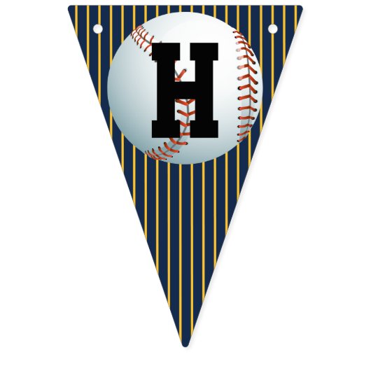 Persoonlijke Baseball Happy Birthday Vlaggetjes (Tweede vlag)