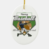 Persoonlijke Baseball Home Run Keramisch Ornament (Voorkant)