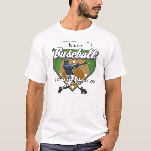 Persoonlijke Baseball Home Run T-shirt (Voorkant)