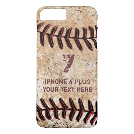 Persoonlijke Baseball iPhone 7 PLUS Hoesje JOUW TE (Achterkant)