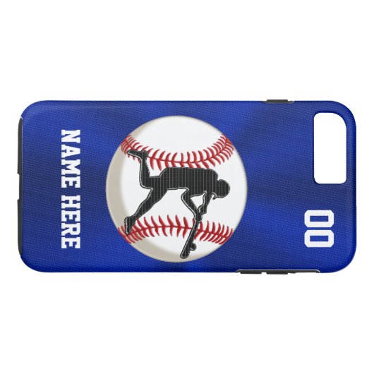 Persoonlijke Baseball iPhone 8 Plus Hoesje, iPhone Case-Mate iPhone Case (Achterkant (Horizontaal))