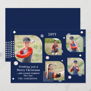Persoonlijke Baseball Kerstmis 5 Foto Familie