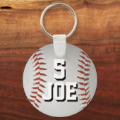 Persoonlijke Baseball Keychain Name en Number (Voorkant)