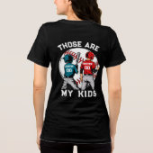 Persoonlijke Baseball Moeder Jongens Kinderen Tri-Blend Shirt (Achterkant)