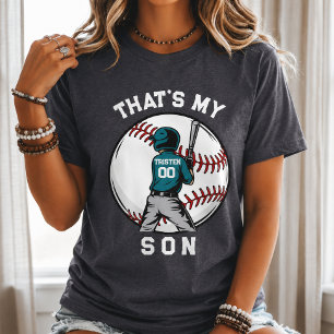 Persoonlijke Baseball Moeder Zoon Sportief Kind Jo Tri-Blend Shirt