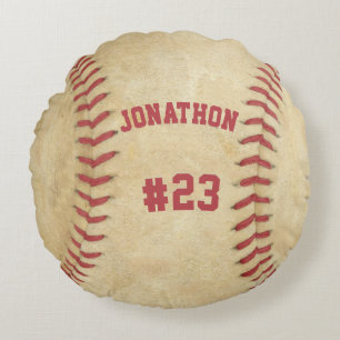 Persoonlijke Baseball Name and Number Rond Kussen