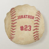 Persoonlijke Baseball Name and Number Rond Kussen (Achterkant)