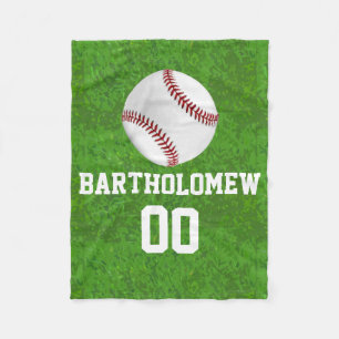 Persoonlijke Baseball Name/Number Boys Kinder Fleece Deken