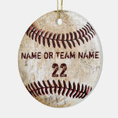 Persoonlijke Baseball-sieraden van het Team Keramisch Ornament (Links)