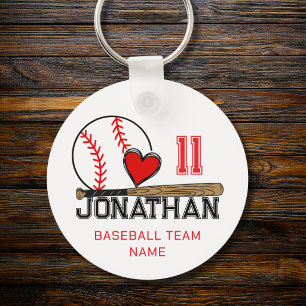 Persoonlijke Baseball Sleutelhanger Geschenk met