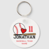 Persoonlijke Baseball Sleutelhanger | Geschenk met (Voorkant)