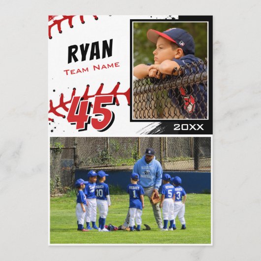 Persoonlijke Baseball Speler Foto Geheugen Mate (Voorkant)