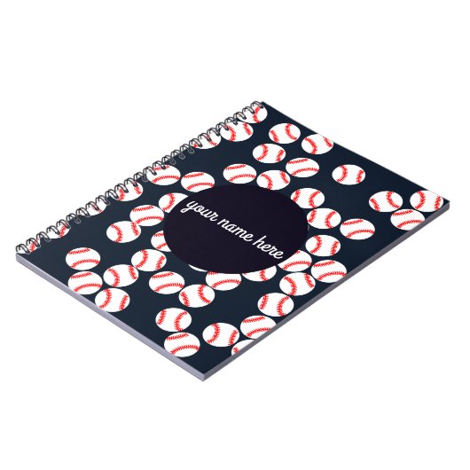 Persoonlijke Baseball Spiral-laptop Notitieboek (Linkerzijde)