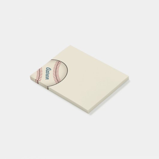 Persoonlijke Baseball Sports Post It Notes Gift (Schuin)