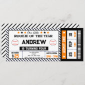 Persoonlijke Baseball ticket verjaardagsuitnodigin Kaart (Voorkant / Achterkant)