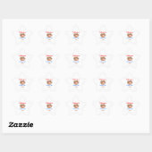 Persoonlijke baseball valentijnssticker ster sticker (Vel)