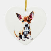 Persoonlijke Basenji Puppy Keramisch Ornament (Voorkant)
