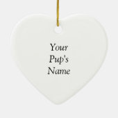 Persoonlijke Basenji Puppy Keramisch Ornament (Achterkant)