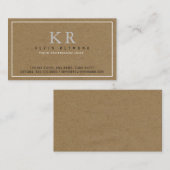 Persoonlijke Basic Faux-Kraft Bruine presentatie Visitekaartje (Voorkant / Achterkant)