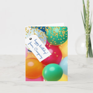 Persoonlijke basis ballonnen confetti verjaardag notitiekaartje