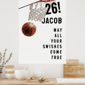 Persoonlijke basketbal afstudeerposter poster (Keuken)