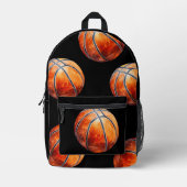 Persoonlijke Basketbal Bedrukte Rugzak (Voorkant)
