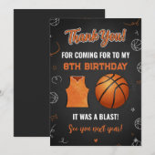 Persoonlijke basketbal dankkaart kaart (Voorkant / Achterkant)